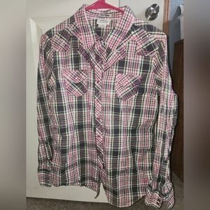 Ariat plaid pearl snap shirt
